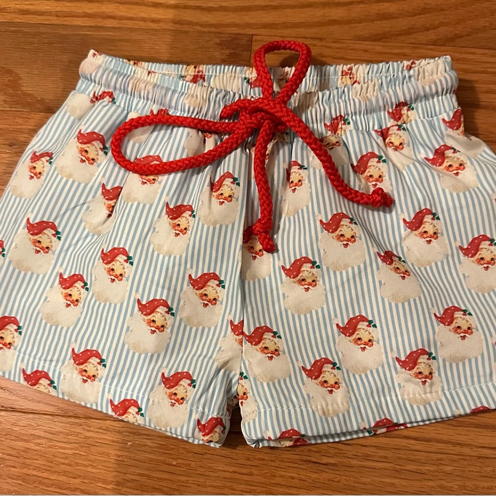 Cecil and Lou Boys Santa Swim Trunks -12M